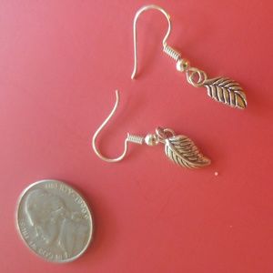 Sterling Silver 925 Dangle Earrings - Leaves Charm